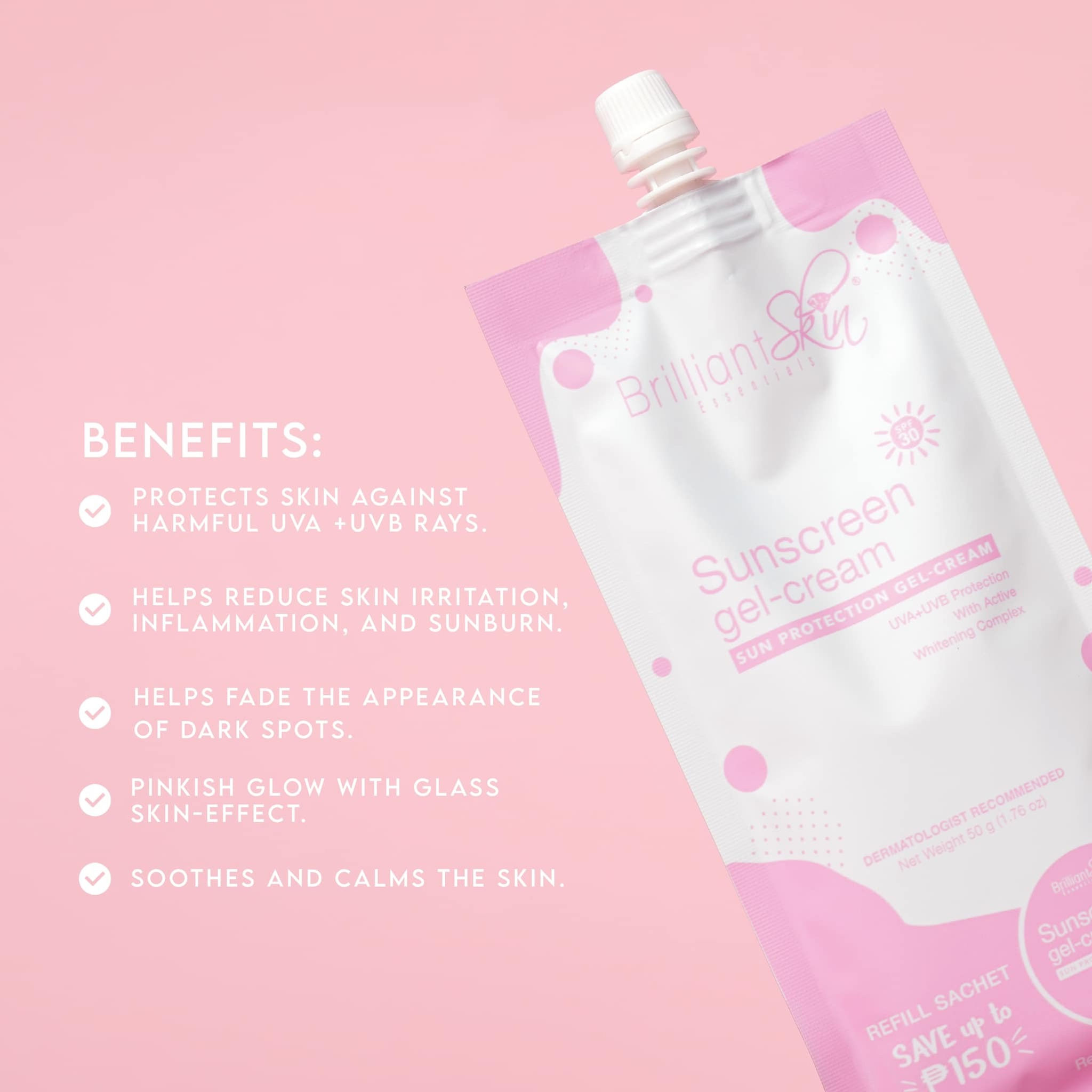 Brilliant Skin Sunscreen Pinkish Glow Effect 50g