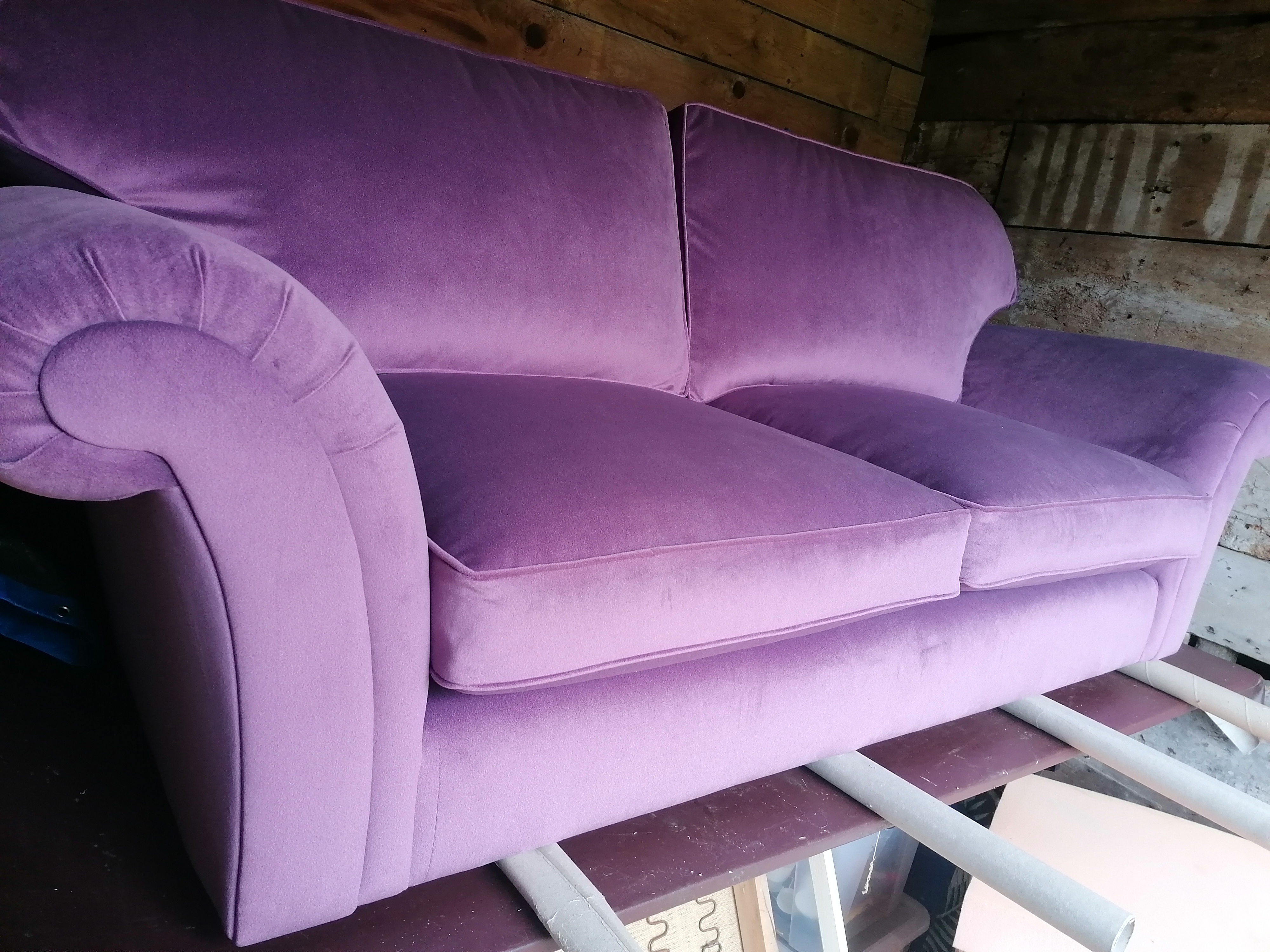 Purple sofa