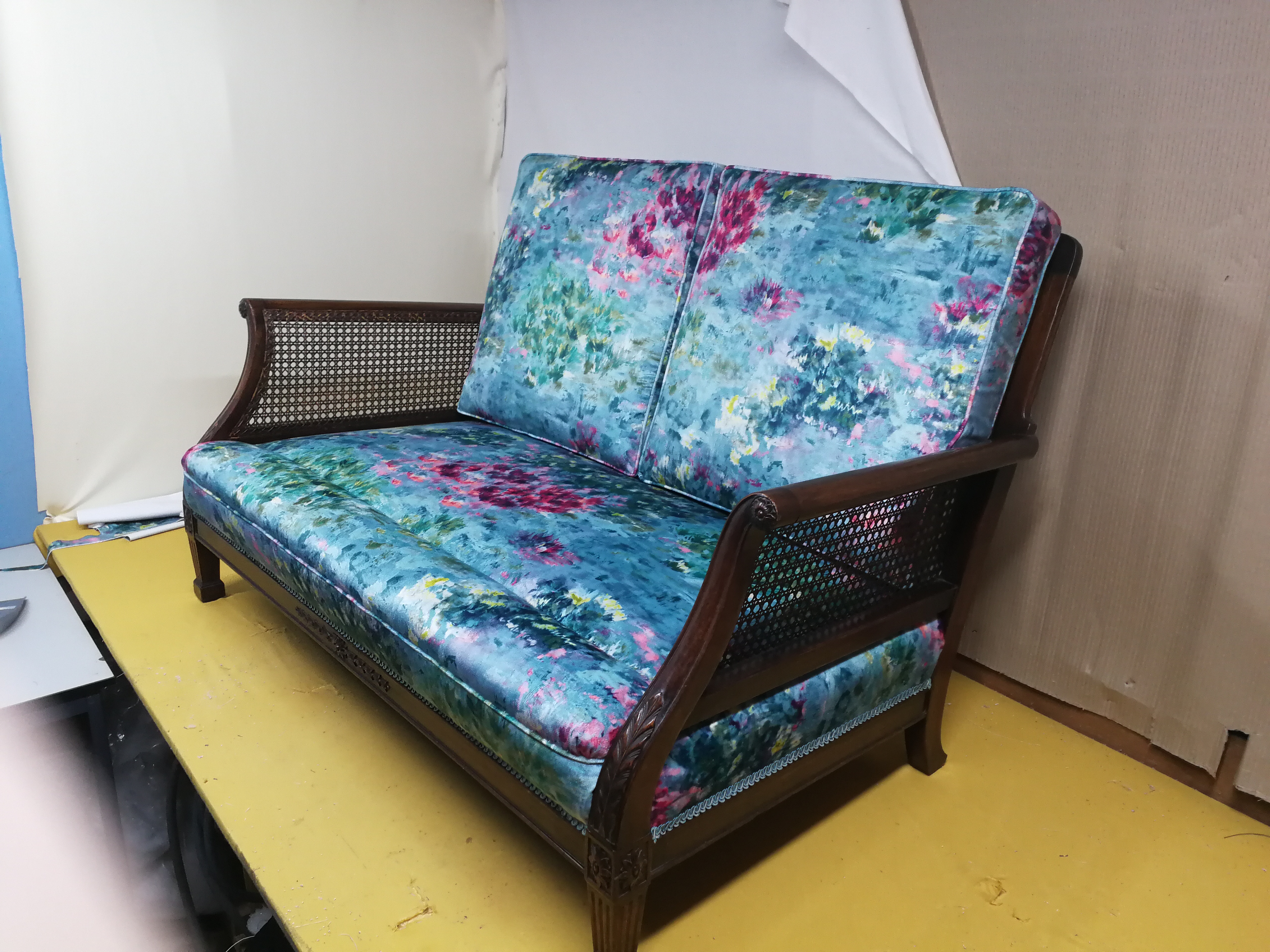 Bergere style bench
