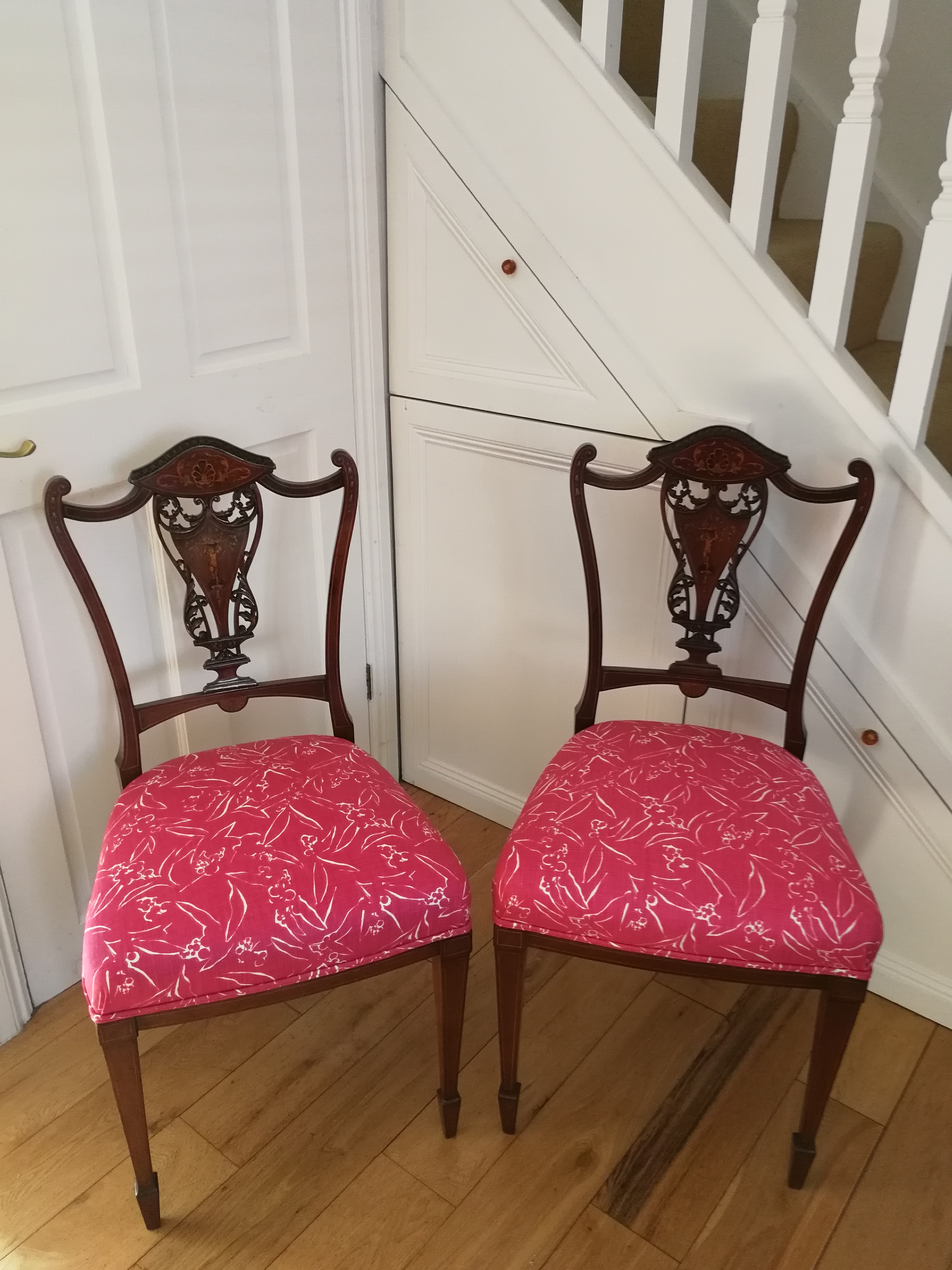 Dining chairs french polished