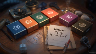 Selection of different trading card game decks laid out on a table to help beginners choose a TCG in 2026.