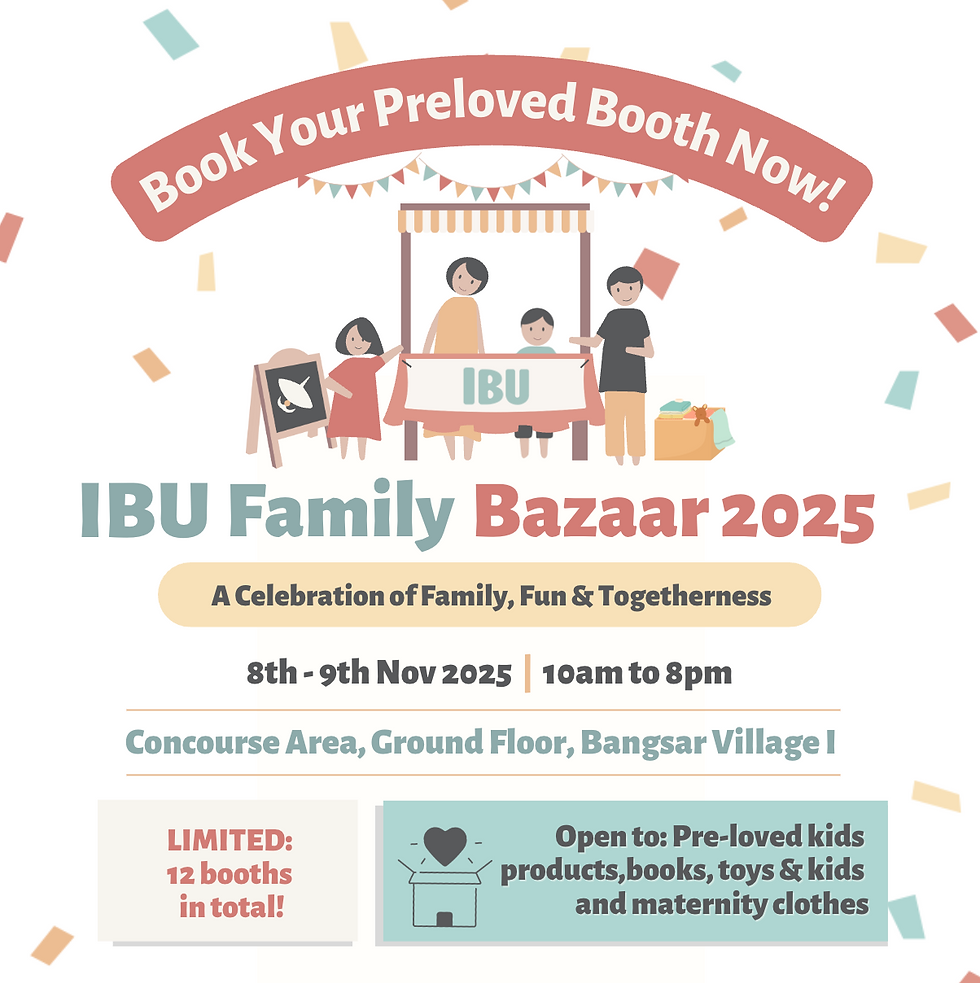 IBU Family Bazaar 2025 Preloved Booth Sale!