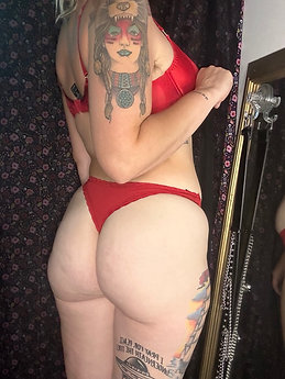 Red Thong Size 8 Used