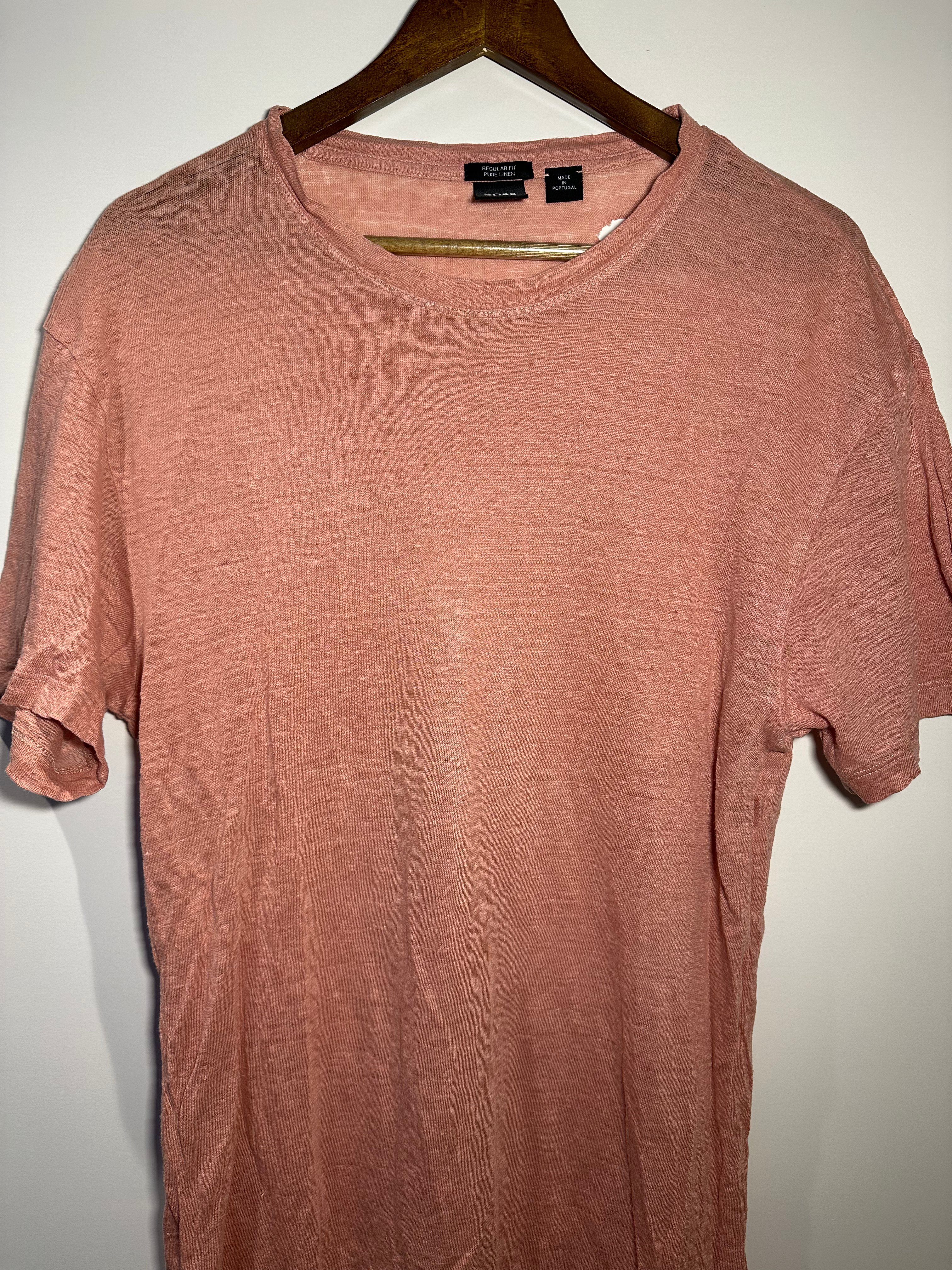 Hugo Boss Linen Salmon T-Shirt