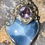 Thumbnail: LUNA & GRACE BLUE OWYHEE OPAL w/FACEDTED AMETHYST gemmy