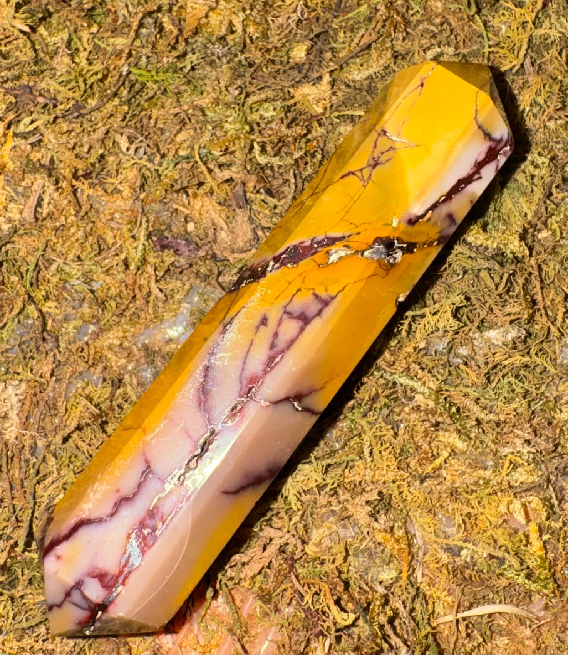MOOKAITE JASPER DOUBLE TERMINATED WAND