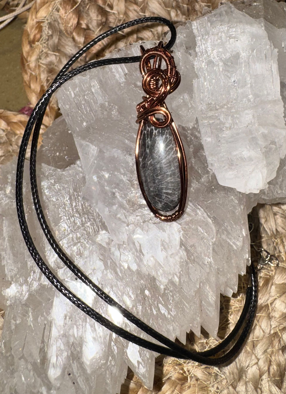 Thumbnail: LUNA & GRACE BLACK FOSSILIZED CORAL
