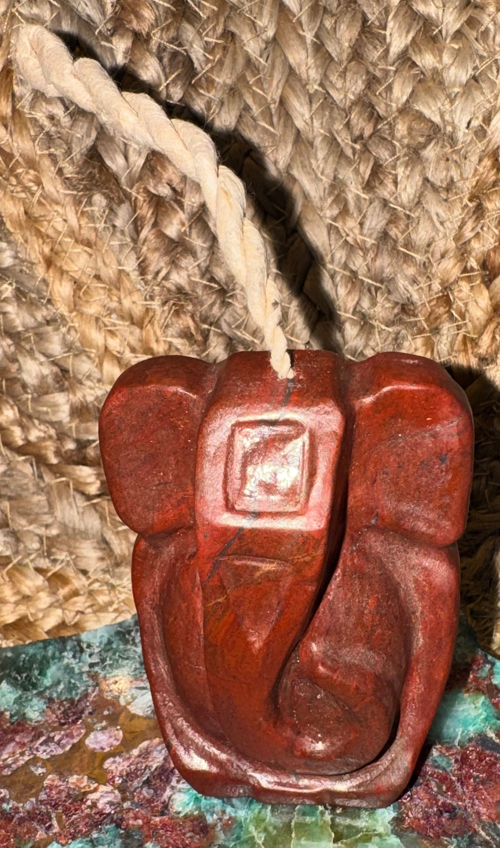 Thumbnail: RED JASPER GANESHA INCENSE holder