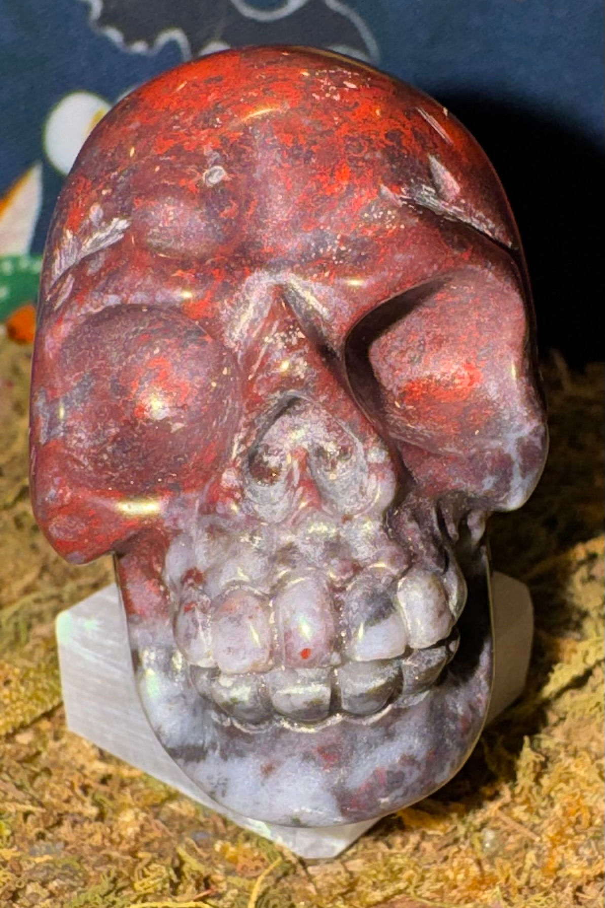 AFRICAN BLOODSTONE SKULL