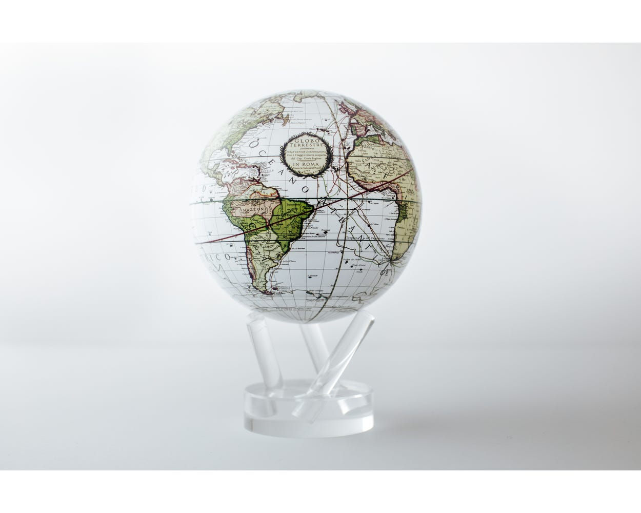 MOVA 4.5" Cassini Terrestrial White Rotating Globe