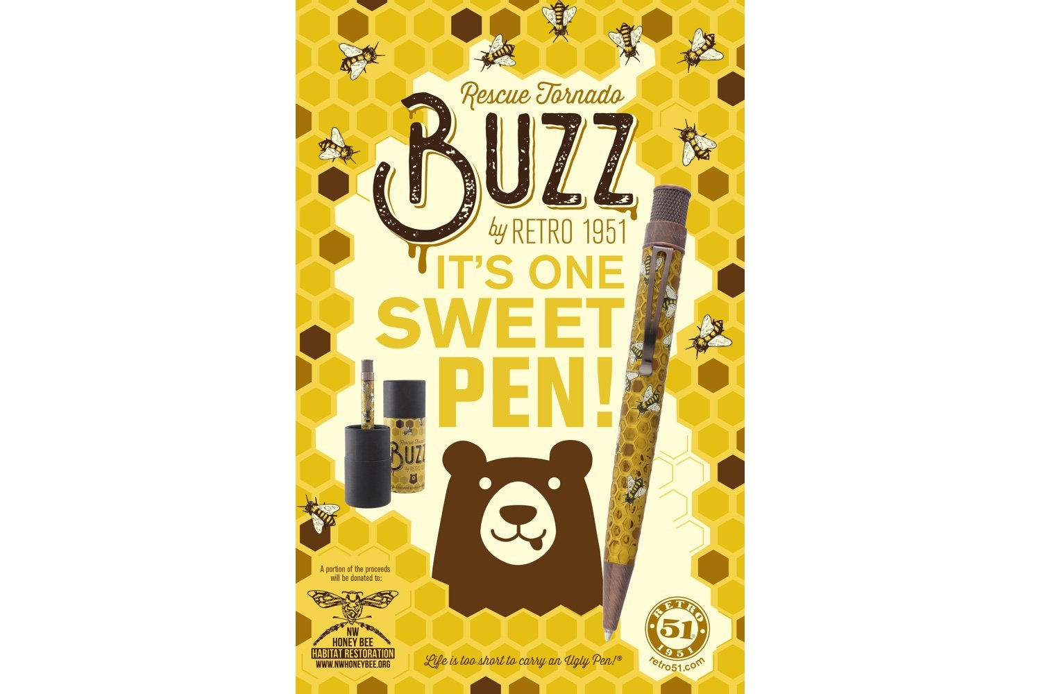 Retro 1951 Rescue Bees - Buzz Tornado Roller