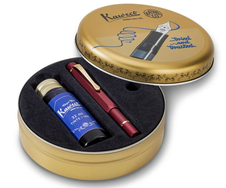 Kaweco Piston Sport AL Starter Set Bordeaux