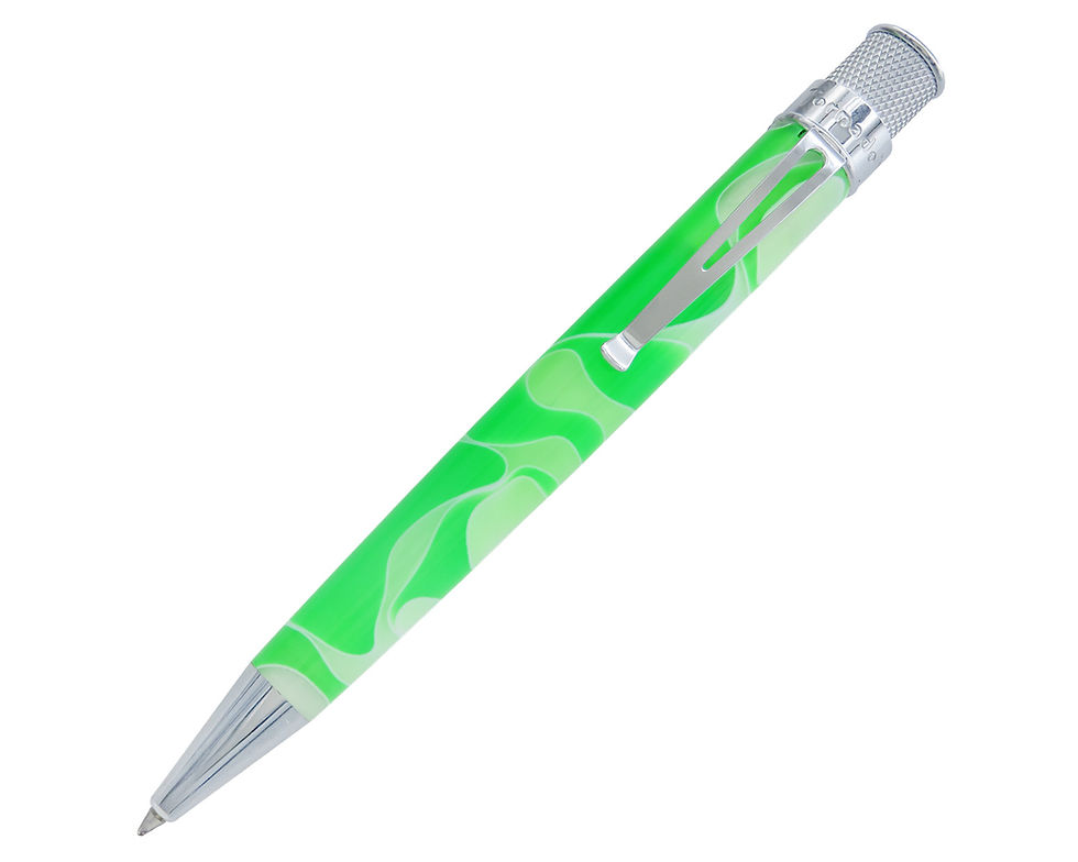 Thumbnail: Retro 1951 Cosmic Swirl - Tornado™ Rollerball - Green & White