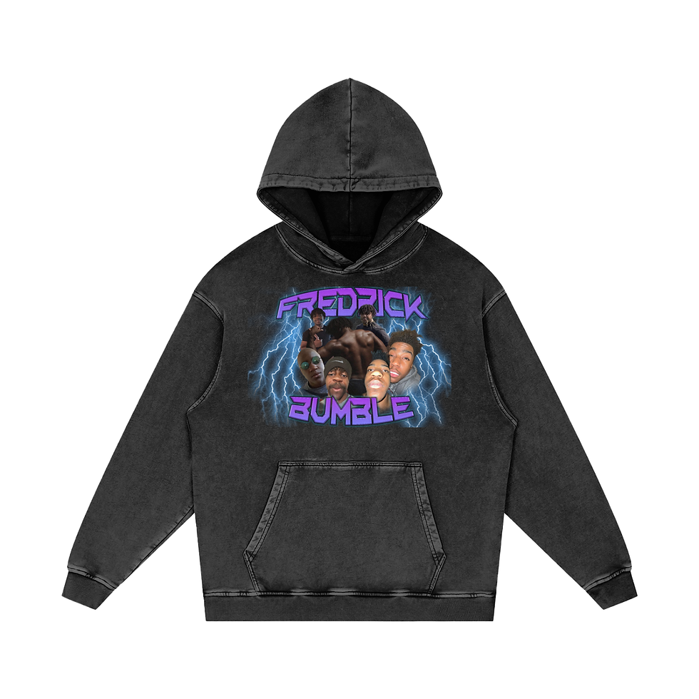 Snow Washed Loose Cotton Hoodie