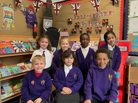 Well done to Pink Class Gold Card and Merit award Children