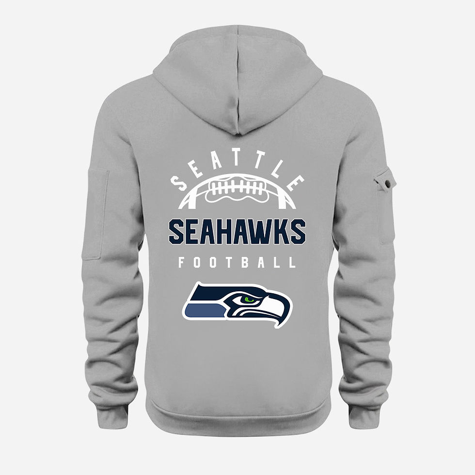 Thumbnail: Seattle Seahawks Grey Quarter Zip Hoodie