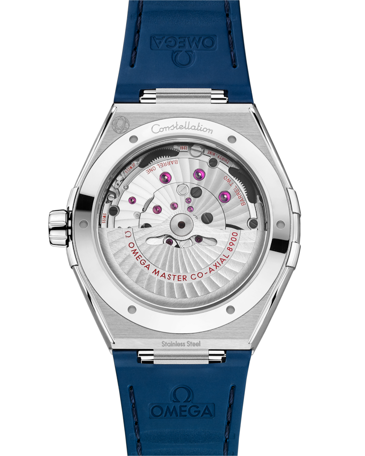 Thumbnail: Omega Constellation 41 mm, steel on leather strap, Ceramic Bezel
