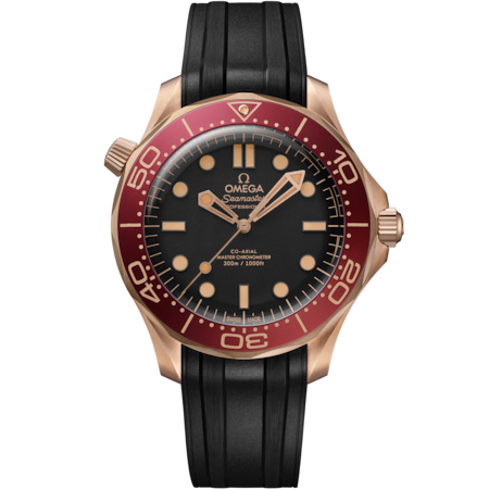 Omega Seamaster Diver 300M 42 mm, Bronze gold on rubber strap