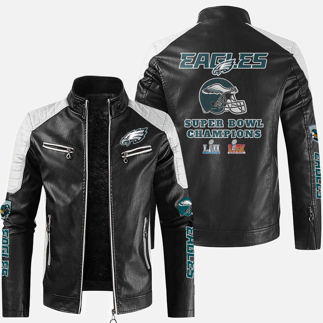 Philadelphia Eagles 2024-2025 Super Bowl LIX Champions Memory Time Motorcycle Le