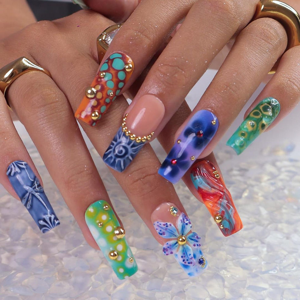Thumbnail: press on nails, custom press on nails, fake nails, Nails Art