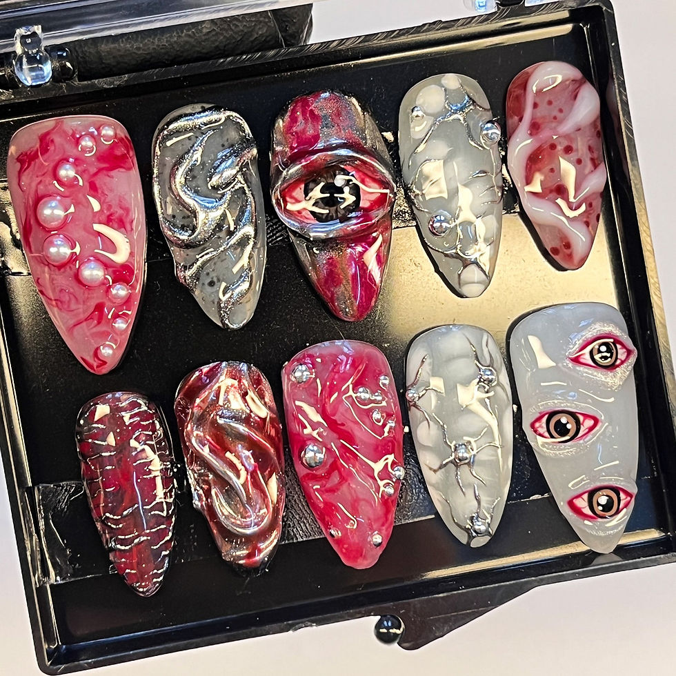 Thumbnail: press on nails, custom nails, fake nails, Nails Art, custom nail, Gift for her