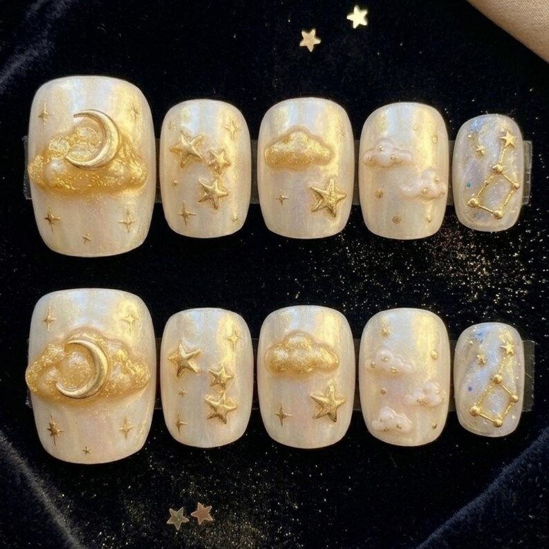 Thumbnail: press on nails, custom press on nails, fake nails, Nails Art