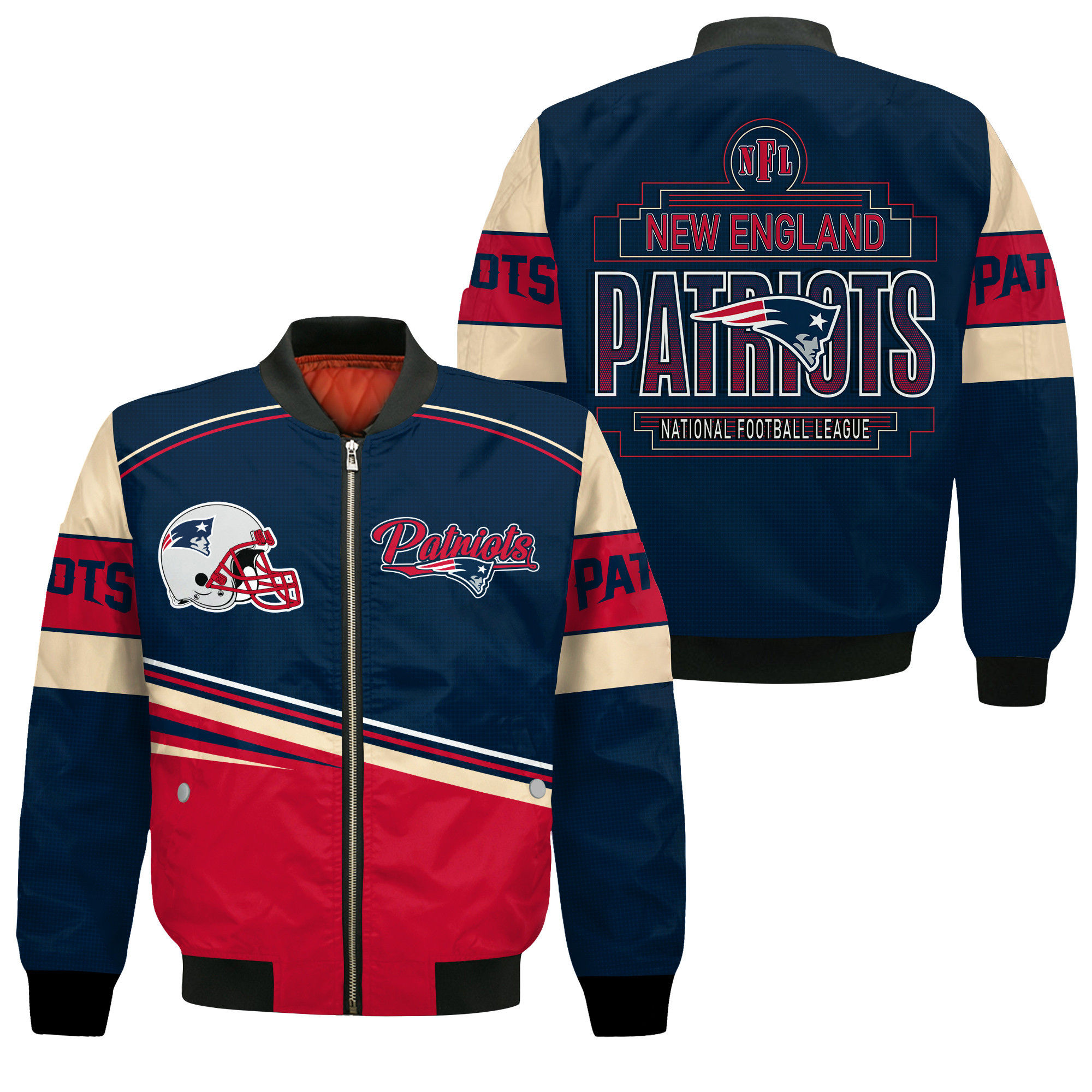 New England Patriots Football Team 2024- 25 Dare To Be Different Bomber Jacket