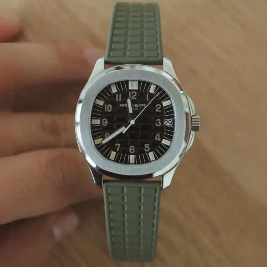 Thumbnail: United Luxury Aquanaut Rubber Strap - Straight - Green