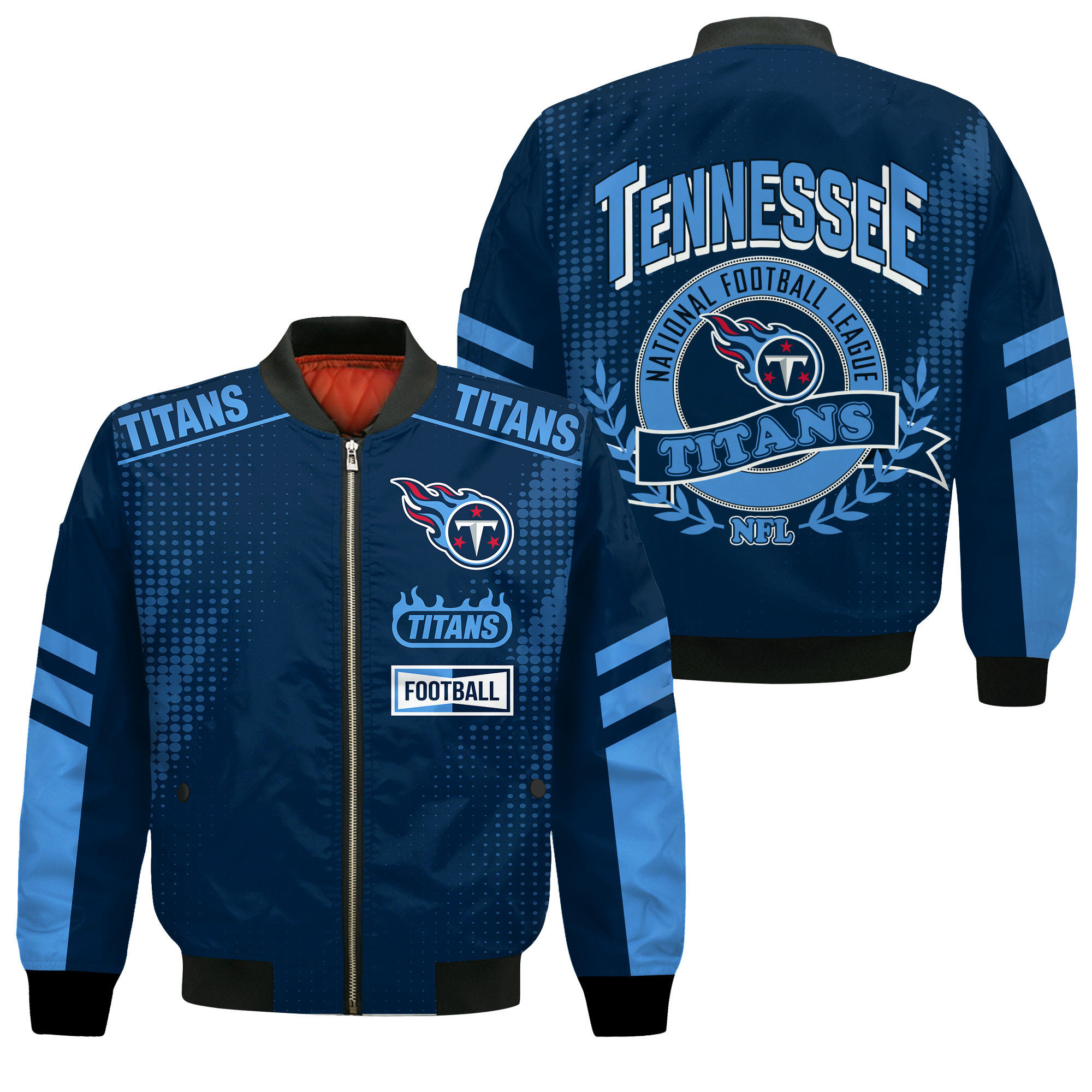 Tennessee Titans Football Team 2024 - 25 The Light Of The Star Bomber Jacket