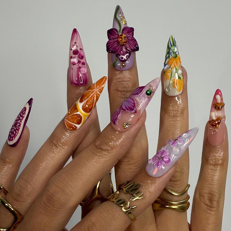 Thumbnail: press on nails, custom press on nails, fake nails, Nails Art
