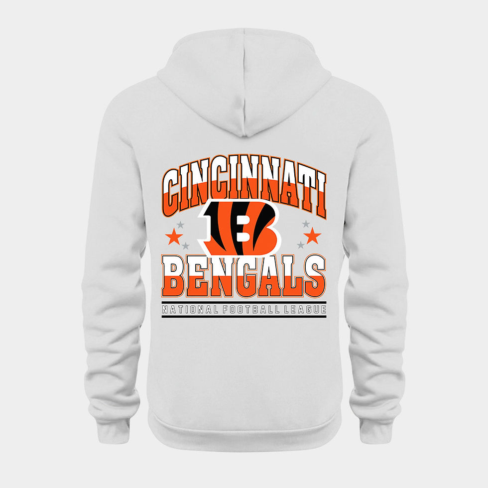 Thumbnail: Cincinnati Bengals White Quarter Zip Hoodie