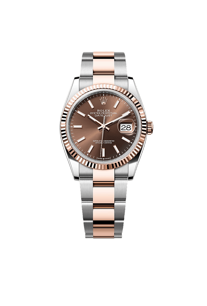 Rolex Datejust 36, Oystersteel & Everose Gold, Fluted Bezel Ref# 126231-0044