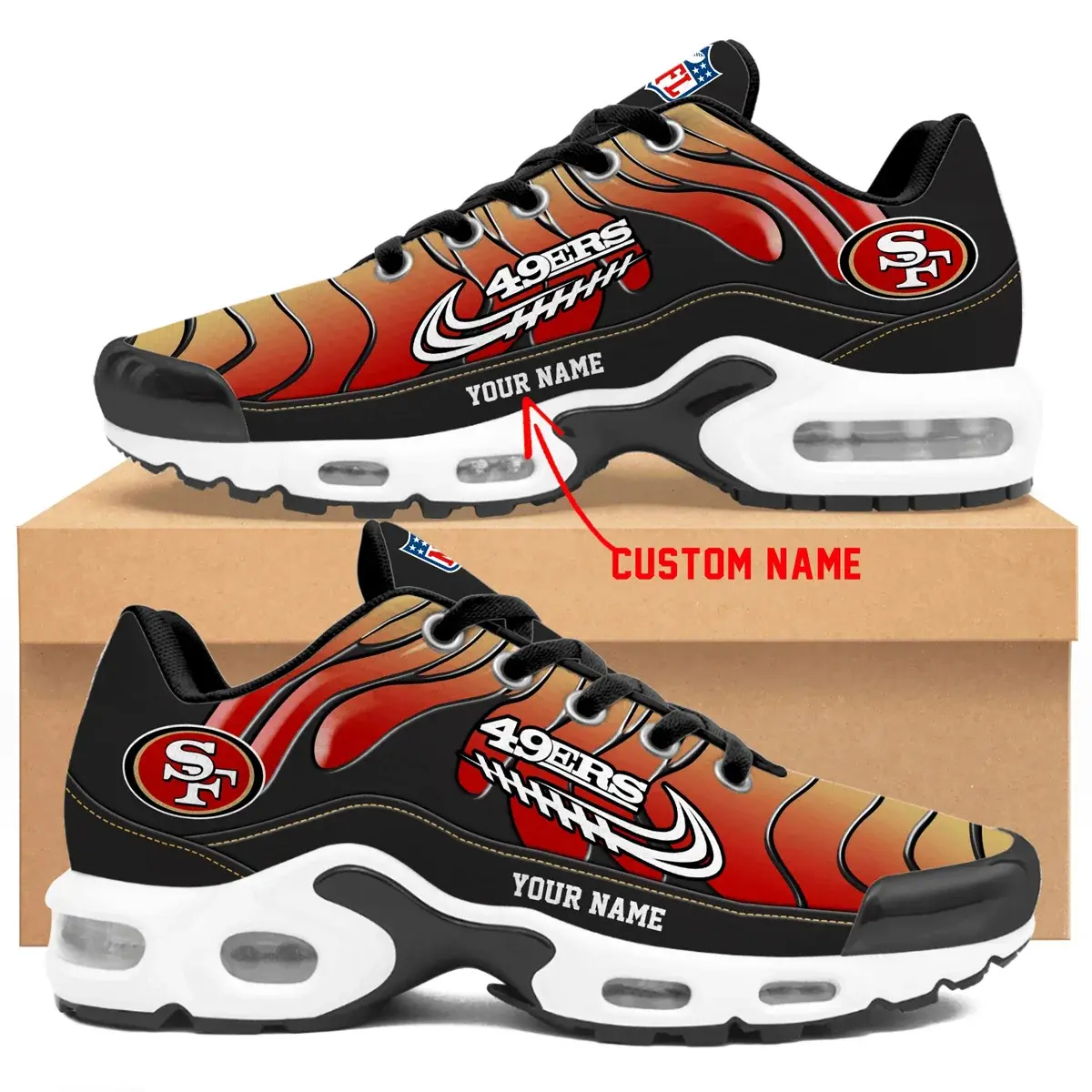 San Francisco 49ers Custom Air-Style Sneakers V.9