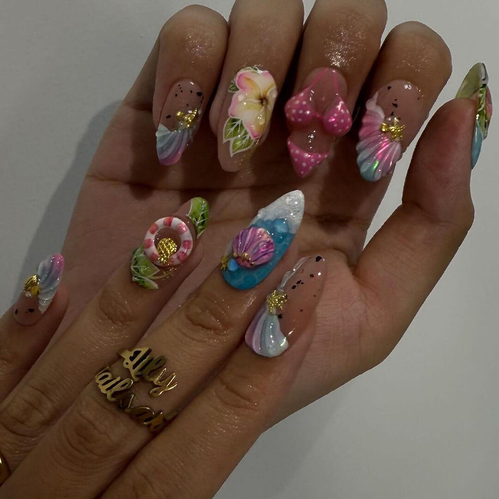 Thumbnail: press on nails, custom press on nails, fake nails, Nails Art