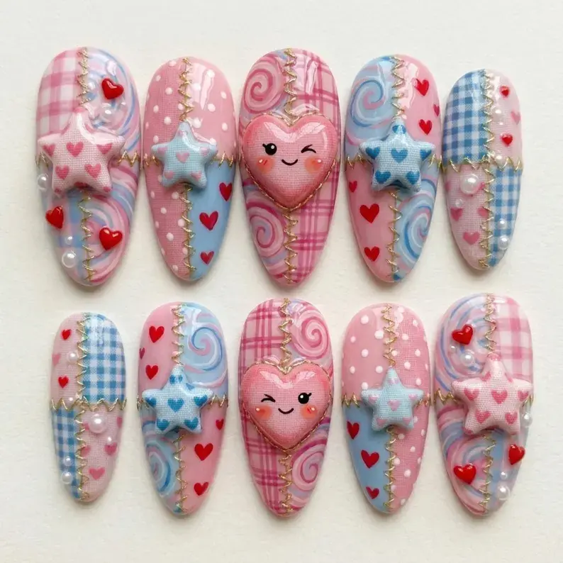press on nails, custom press on nails, fake nails, Nails Art