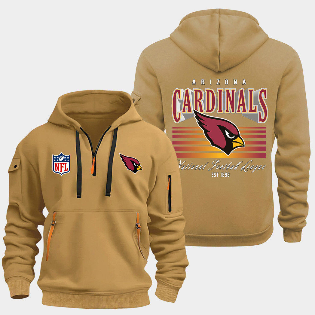Arizona Cardinals Gold Quarter Zip Hoodie