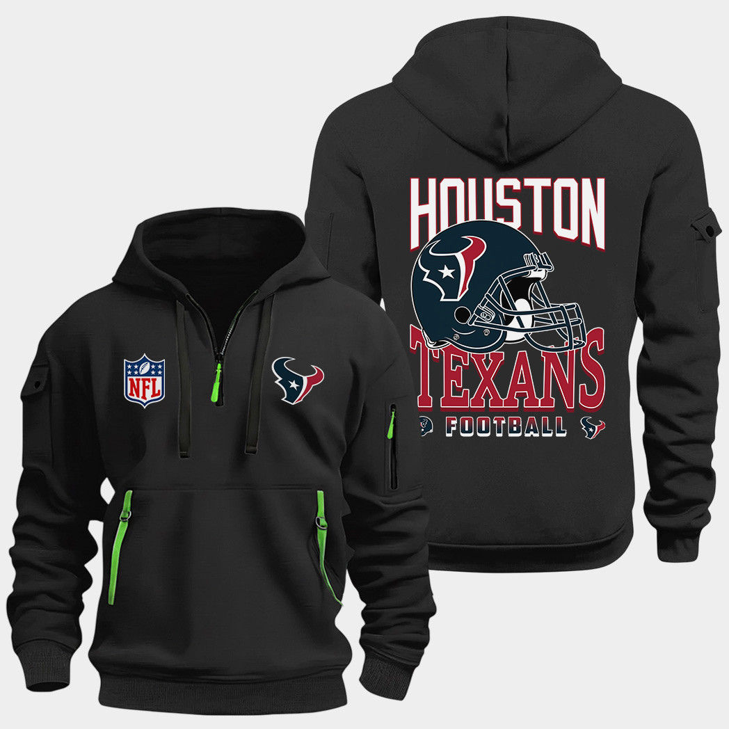 Houston Texans Black Quarter Zip Hoodie