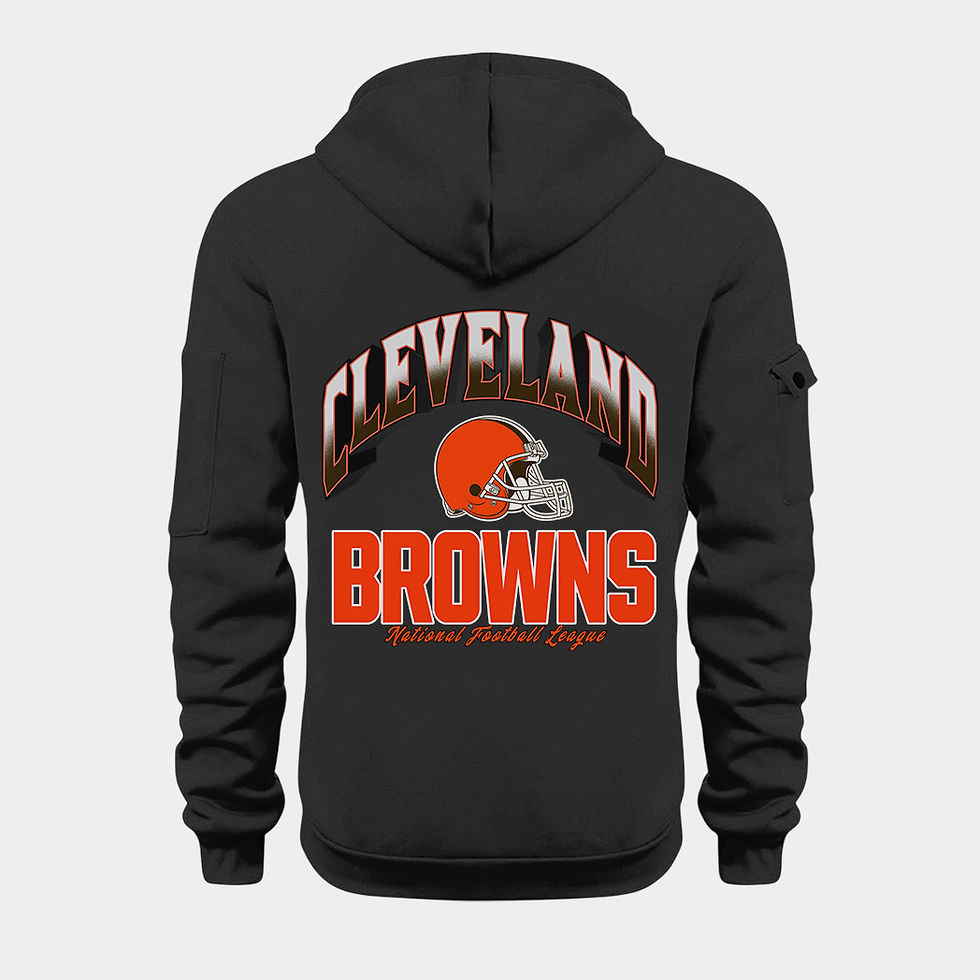 Thumbnail: Cleveland Browns Black Quarter Zip Hoodie