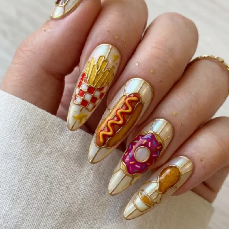 press on nails, custom press on nails, fake nails, Nails Art