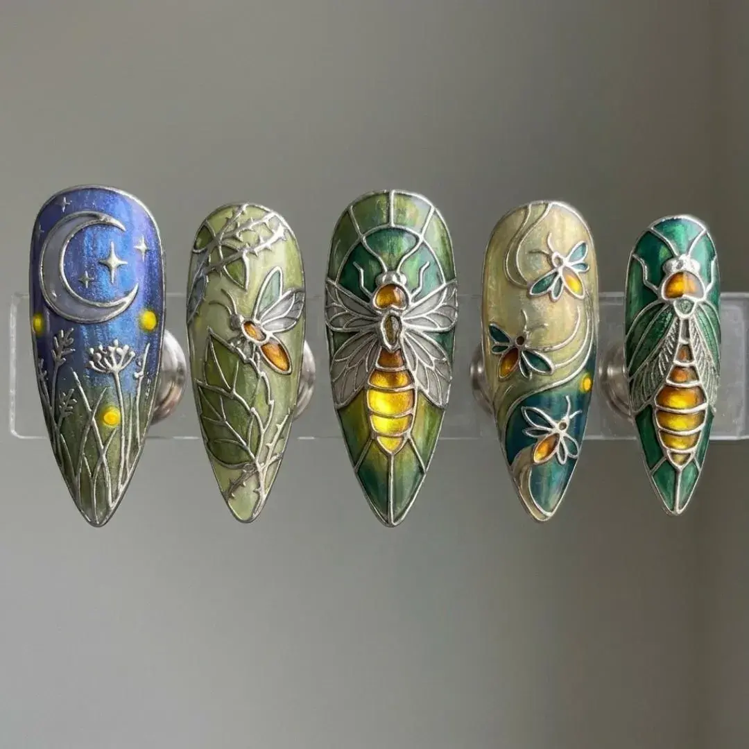 press on nails, custom press on nails, fake nails, Nails Art