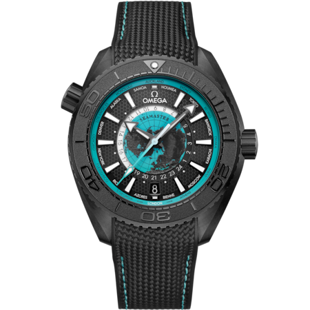 Omega Seamaster Planet Ocean 600M 45.5 mm, black ceramic on rubber strap