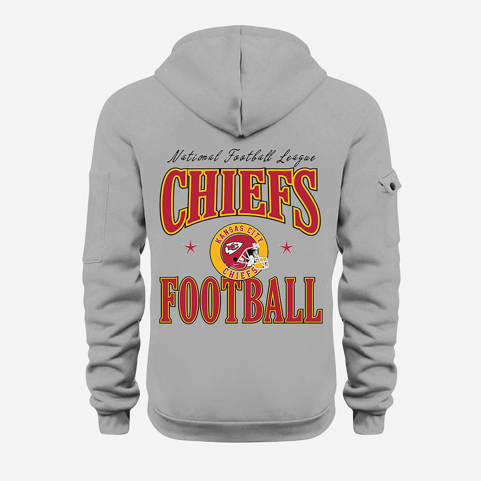 Thumbnail: Kansas City Chiefs Grey Quarter Zip Hoodie