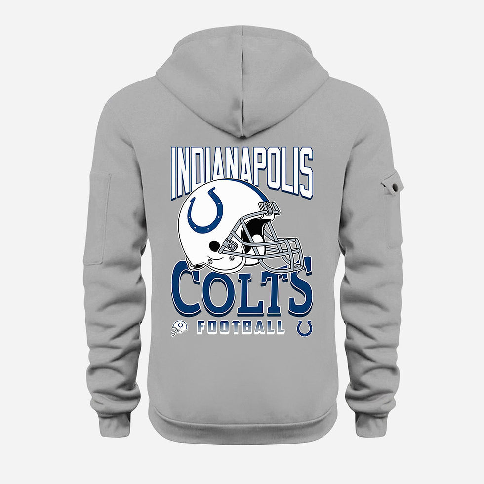 Thumbnail: Indianapolis Colts Grey Quarter Zip Hoodie