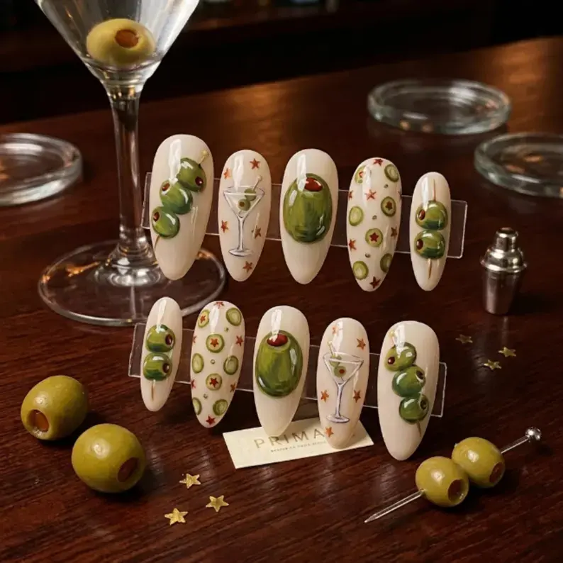 Thumbnail: press on nails, custom press on nails, fake nails, Nails Art