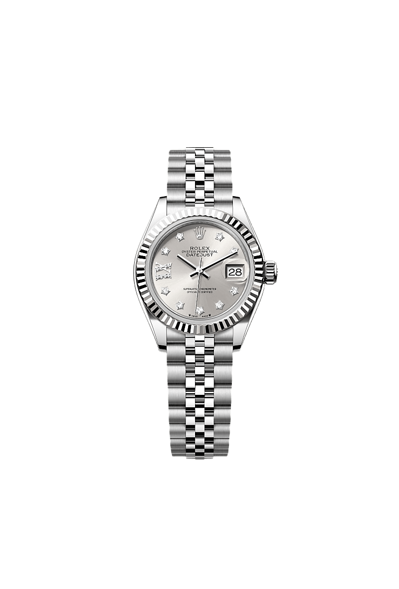 Rolex Lady-Datejust Oyster, 28 mm, Oystersteel and white gold Ref# 279174-0021