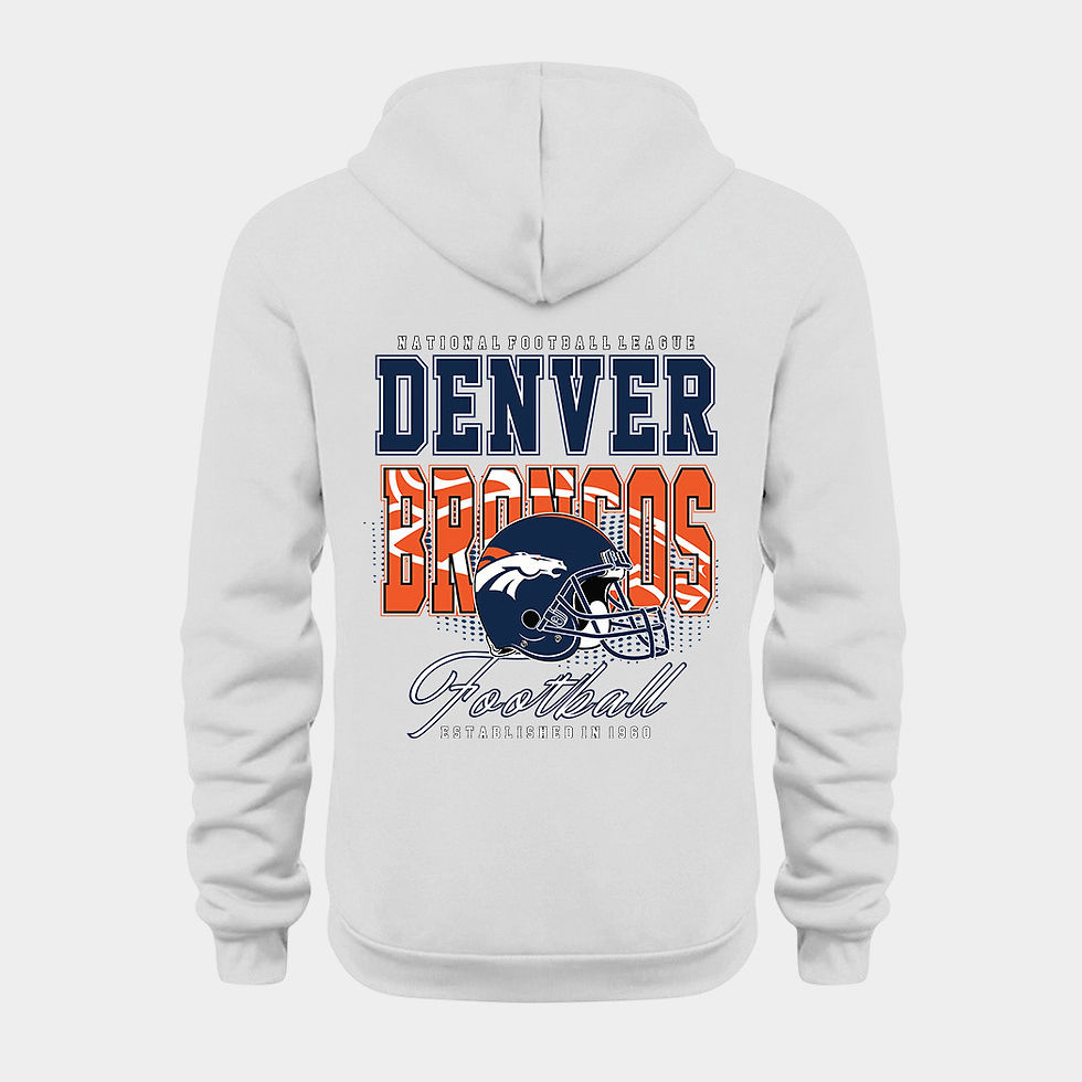 Thumbnail: Denver Broncos White Quarter Zip Hoodie