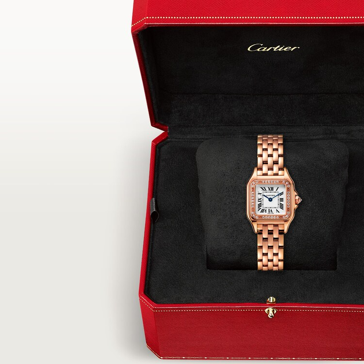 Thumbnail: Cartier Panthère Small, 18k Rose Gold, Diamonds, 22mm x 30mm Ref# WJPN0049