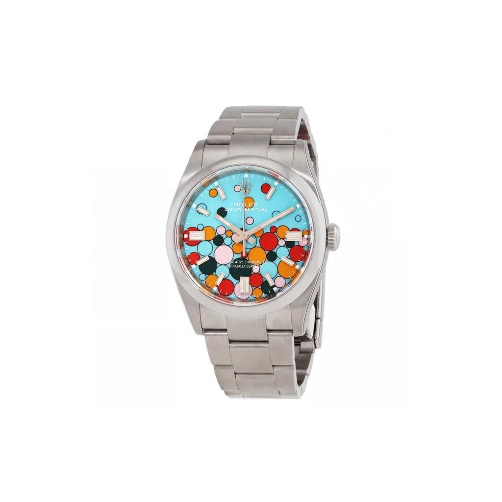 Rolex Oyster Perpetual Celebration Pattern Dial Automatic Chronometer Watch