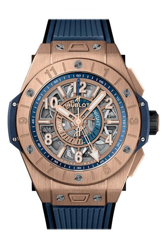 Thumbnail: Hublot Big Bang, Unico GMT King Gold, 45mm Ref# 471.OX.7128.RX