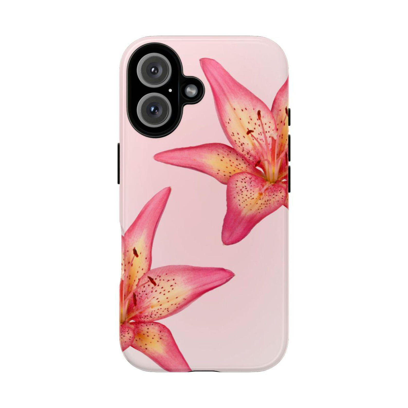 Pink Lily Flower Phone Case | iPhone 17/16/15/14/13/12/11 Pro Max | Galaxy S23/S